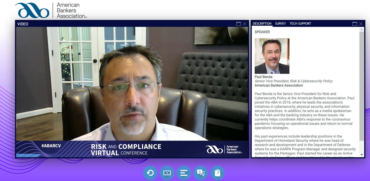 ABABankers's tweet photo. "I've never been more proud to be part of the banking industry...I'm very proud to serve you and make sure that you have the information you need moving forward." #ABARCV attendees - and all bankers - can access ABA's #COVID19 resources here: https://t.co/hGQxJOSapC https://t.co/QfqVn6riSr