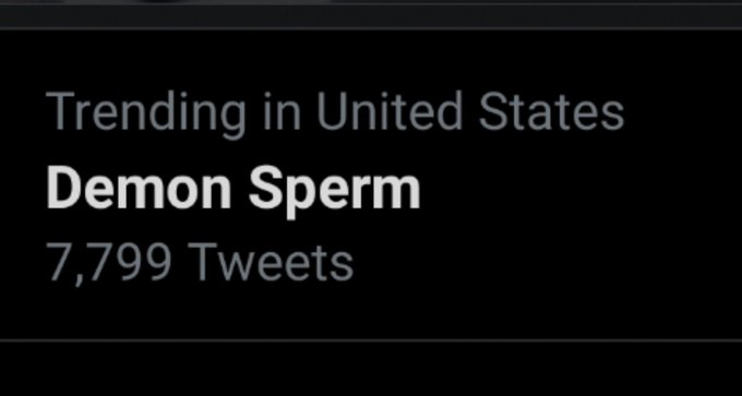 Demon sperm? Really my nigga https://t.co/t0S5TIT5E1