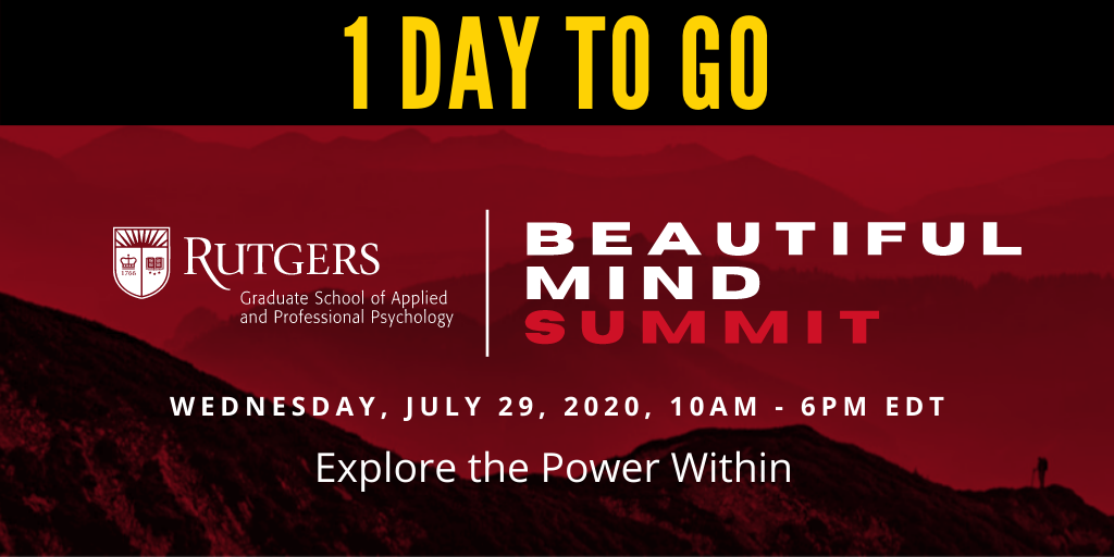 RutgersGSAPP's tweet photo. TOMORROW IS THE DAY! Join our #beautifulmindsummit to enjoy informative panel discussions & lectures on #mentalhealth topics, and explore a virtual platform we created specifically for this event! To register: https://t.co/BdaIdqSXLn! We can't wait to see you all there! https://t.co/1q3qK1erWs