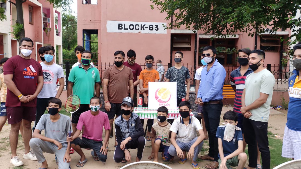Team Yekjah in Jagti, helping building Badminton court for community Brothers.