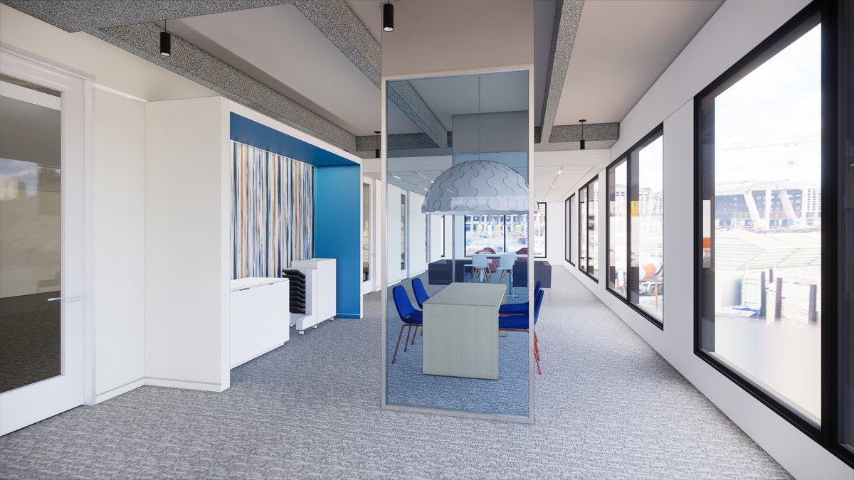 PDRcorp's tweet photo. Coming soon to our website - a unique company - whose current space serves as a test to discover their employees' optimal office layout, and preferred aesthetic for their next large-scale office!
.
.
.
#HumanExperience #Office #Employees #PilotSpace #DesignChoice #Design https://t.co/DIqCim0Lev