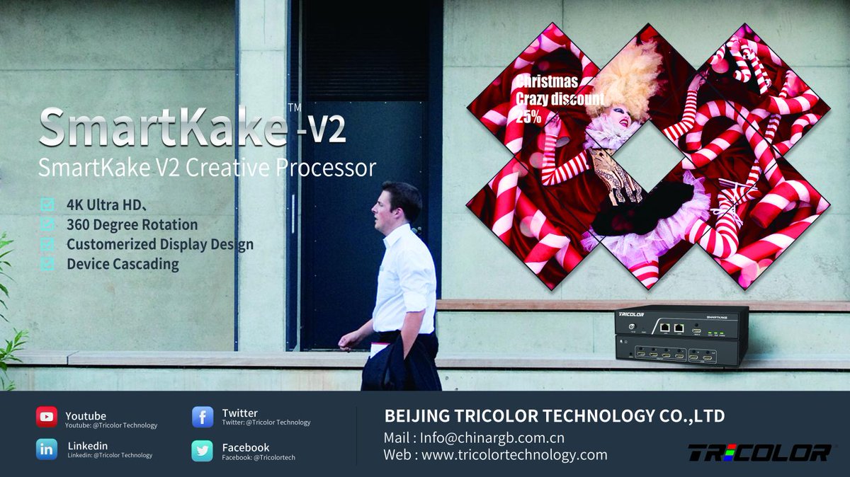 GeoplanInc's tweet photo. #Tricolor smartkakeV2 creative/mosaic #video wall controller is an idea option for #cinema , #gallery, museum, #shopping mall, bar, public eye-catching environment. 

DM us if you're interested. https://t.co/Drzj58WLlD https://t.co/1qaHWKAzku