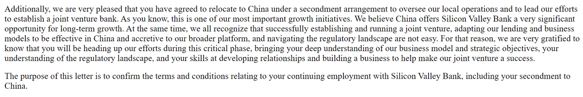 In 2011 SVB transferred their CEO to become Chairman of the Board & relocate to China to expand their business into the Chinese tech & biotech sectors. He also maintained his role as a Director on the board of the Federal Reserve Bank of San Francisco. https://www.sec.gov/Archives/edgar/data/719739/000119312511158420/dex1036.htm