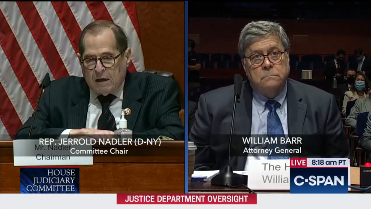 NADLER: FUCK YOU, BARR. Dear G-d. The Constitution says Jim Jordan can talk. I'm sorry, everyone. It's the law. Gahhh.