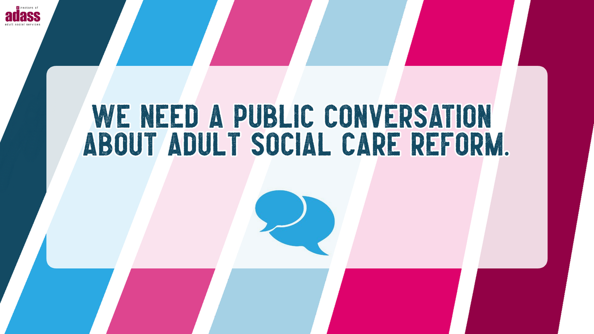 1adass's tweet photo. We need a public conversation about how we design a system that enables those of us with care &amp; support needs to live good lives. 

https://t.co/Gvop4dS9NB

#FutureOfASC #ShapingCareReform #ADASS9Statements https://t.co/E27G3K2qvg