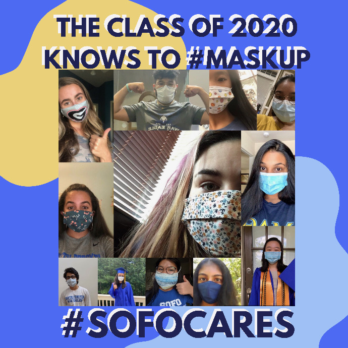 Class of 2020: Be sure to support our #sofocares #maskup campaign. Can’t wait to see you all back on campus tomorrow for Graduation Practice and Picnic. MaskUp!  #southstrong