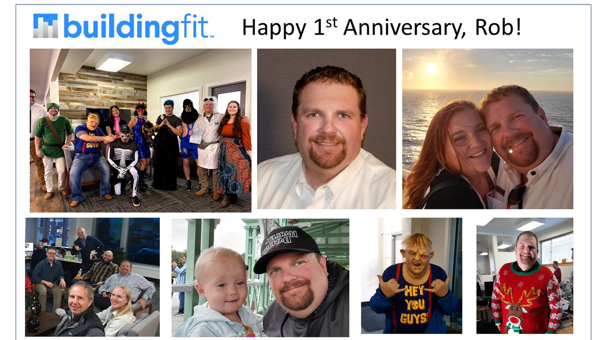 BuildingFit's tweet photo. Please join us in celebrating Rob Glance's One Year Anniversary with BuildingFit! Rob helps create a company culture of excellence and fun, and his leadership has been crucial for BuildingFit's success. Thank you Rob for everything you do! #Anniversary #ThankYou https://t.co/N888Qlnx65
