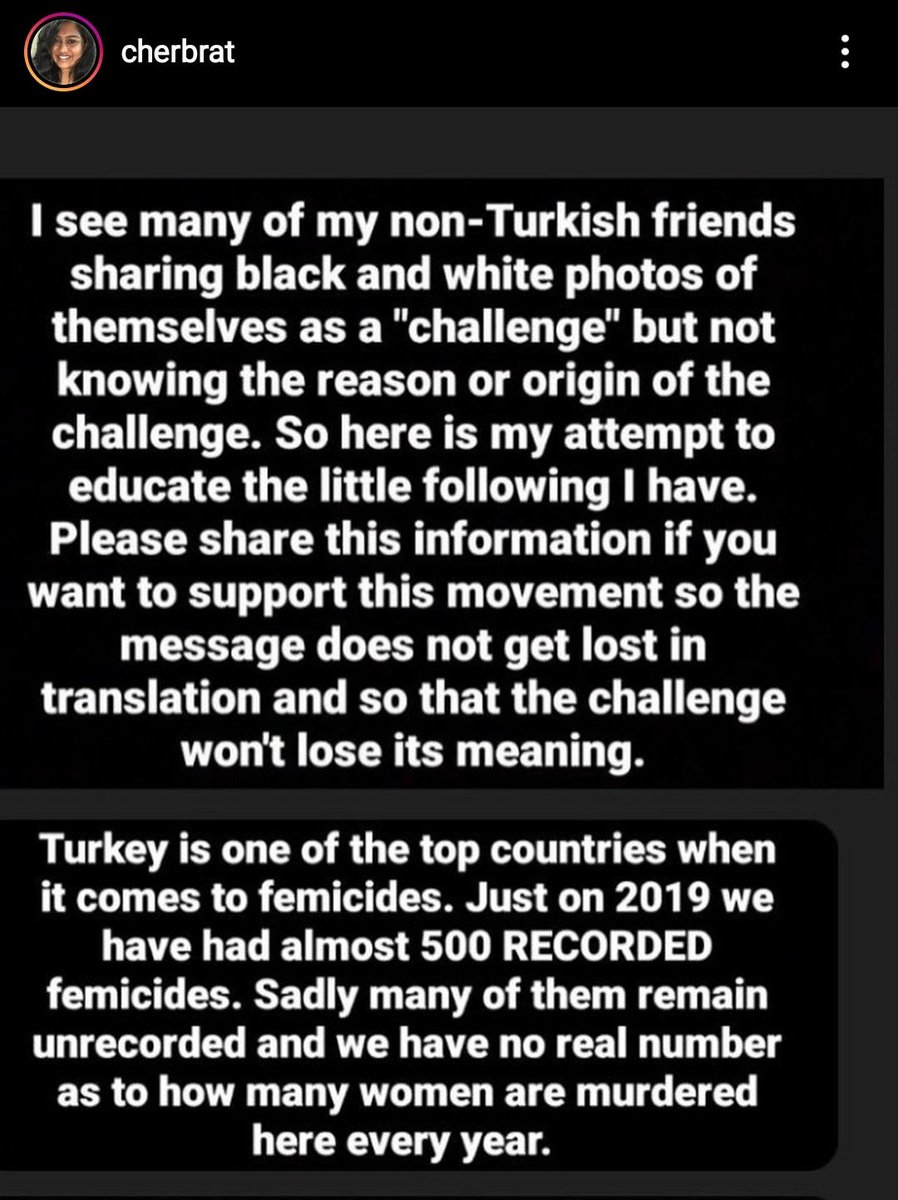 badassflowerbby's tweet image. A lot of women are posting for #ChallengeAccepted, so here's a post that talks of the origins/purpose of the challenge. Turkish women are murdered at an alarming rate. Everyday, a murdered woman's B&W pic appears in the media. The challenge aims to bring awareness to this issue.