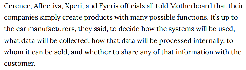 "We just built the bombs - we're not the ones who detonate them."Cool.