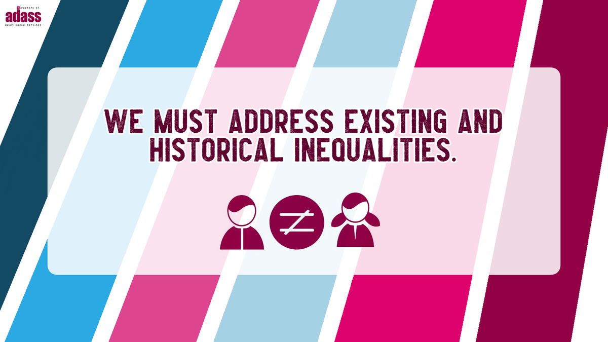 1adass's tweet photo. Reform should address systematic inequalities adversely impacting those of us w/learning disabilities, mental health &substance misuse issues, older people, those at the end of life, women, BAME communities
https://t.co/Gvop4dS9NB
#FutureOfASC #ShapingCareReform #ADASS9Statements https://t.co/lu7FlBELLG