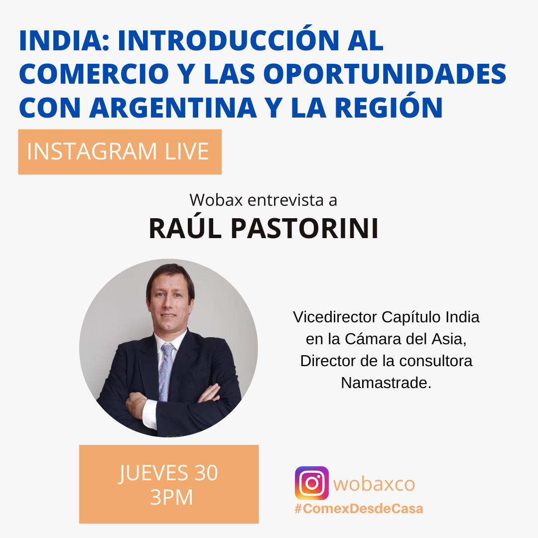 wobaxco's tweet photo. ‼️🇮🇳🇦🇷Todo lo que querés saber sobre comercializar con India lo hablamos este jueves con @indiaraul 

No te lo pierdas!! Este jueves 30/07 a las 15hs
➡️ https://t.co/eGiPorzEej

@Namastrade 
@CamaradelAsia https://t.co/WJzWTBPo2f