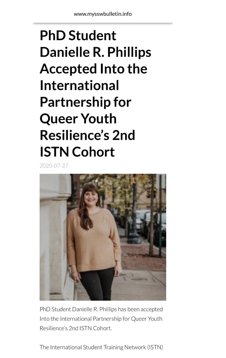 DanielleRPhill1's tweet photo. Proud and humbled by this one. Such an exciting opportunity to learn more about serving the needs of LGBTQIA+ youth through research.
#INQYR🏳️🌈 https://t.co/6422sB8IEP