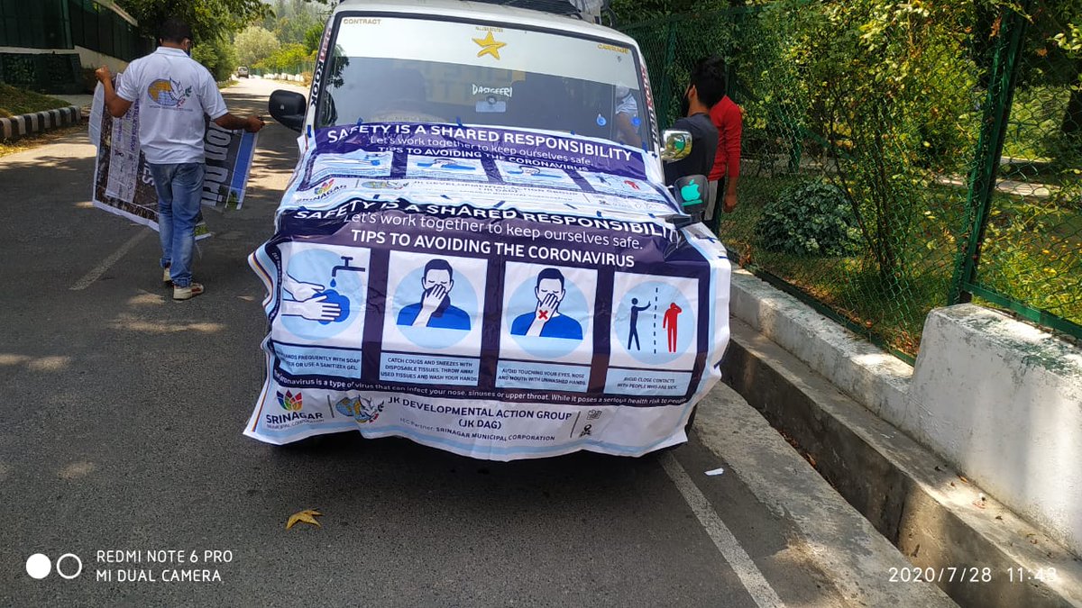 JKDAG's tweet photo. Door to Door awareness regarding COVID 19 at Srinagar city by the volunteers of JKDAG from today on words. https://t.co/7hTuAgQ1nL