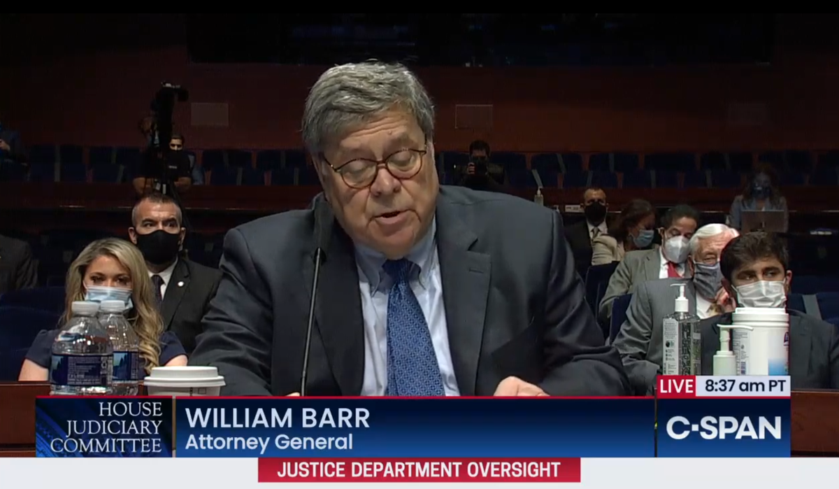 BARR: I never knew Trump and there's no reason I'm Attorney General, in fact I have no backstory at all. Anyhow. George Floyd. We needed new shock troops because racism is bad, something something.