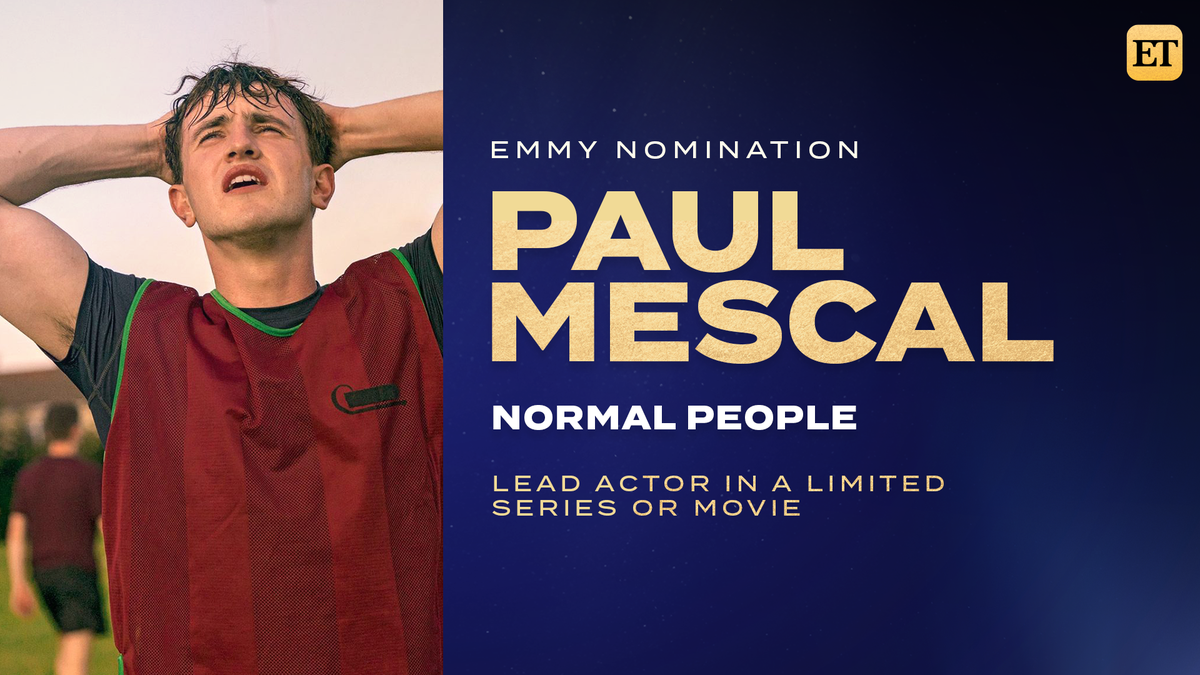 etnow's tweet photo. If you've been crying over #NormalPeople, you are not alone. Paul Mescal was just nominated for Lead Actor in a Limited Series or Movie. #Emmys2020 #Emmys https://t.co/Cv3pcXcpWa
