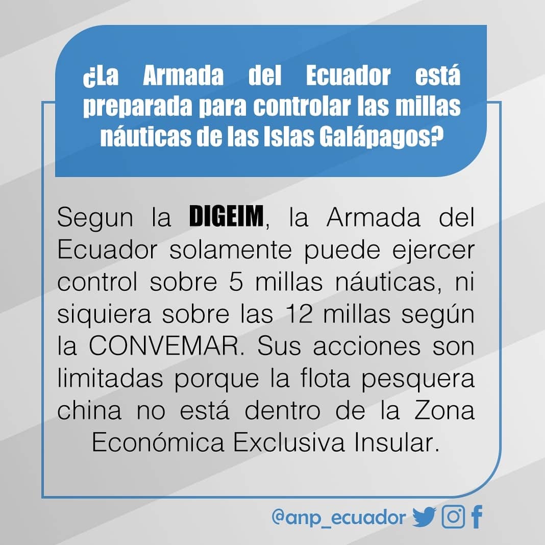 ANP_Ecuador's tweet photo. Comprometidos con la defensa del medio ambiente y nuestra soberanía. No permitiremos la pesca ilegal, no declarada y no reglamentada.
Compartimos información importante para proteger a nuestro patrimonio, las “Islas Galápagos” 🐋 🐠 🐬🦈

#DefensaIslasGalapagos #SOSGALAPAGOS https://t.co/M6jgDvfZc0