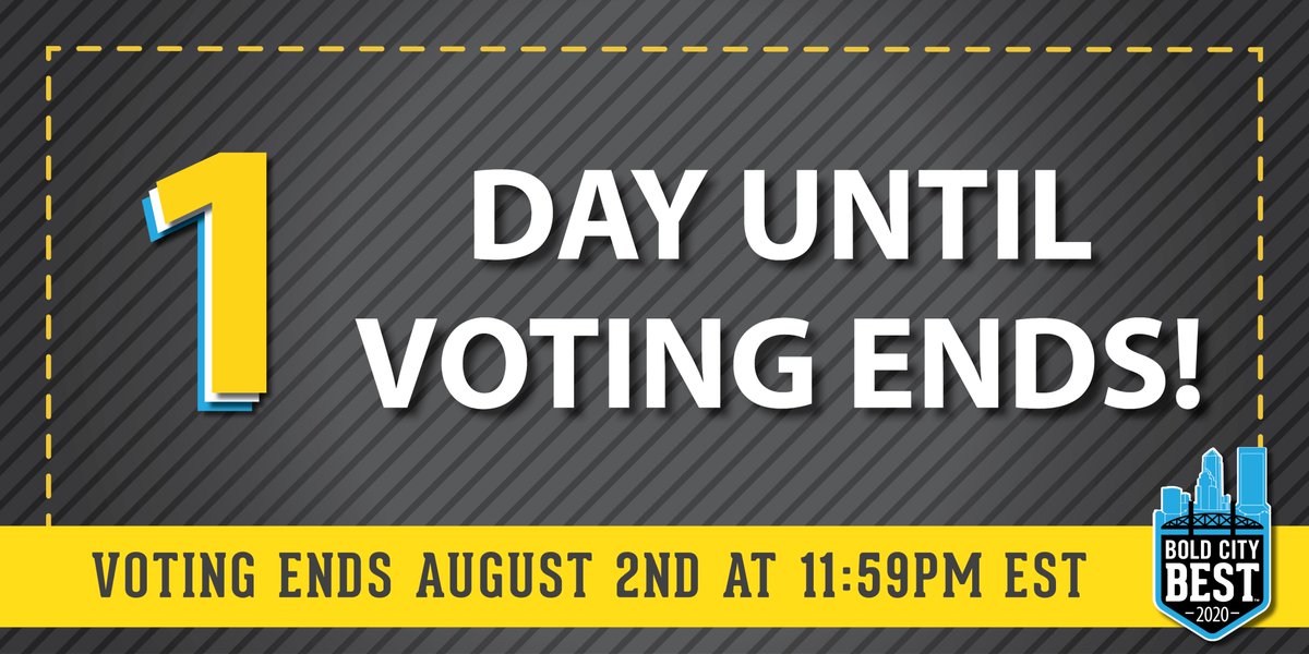 Voting ends TOMORROW! Go to boldcitybest.com to cast your last minute votes. #boldcitybest