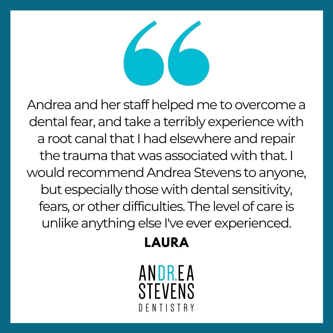 Does the thought of going to the dentist make you nervous? Learn how we can help at drandreastevens.com/nucalm/!

Schedule a free virtual consultation at app.smilevirtual.com/Dr-Andrea-Stev….
Leave us a review at facebook.com/pg/DrAndreaSte….

#DrAndreaStevensDentistry #NuCalm #DentalAnxiety