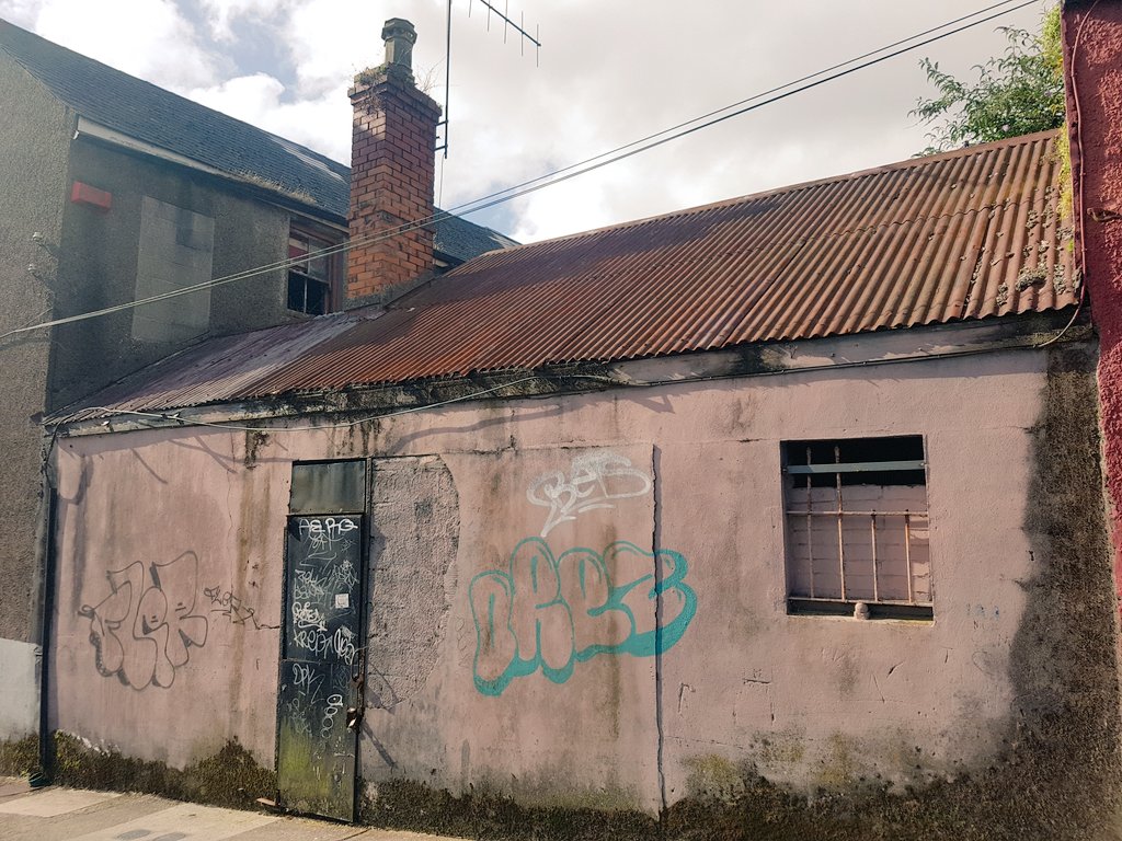 this cute derelict cottage would be lovely as someone's home, check out the beautiful chimney, so many abandoned, empty properties in  #Cork city, so many potential homes, yet so many  #homeless, it really is a  #socialcrime  #homelessness  #housingforall  #dereliction  #vacant  #cities