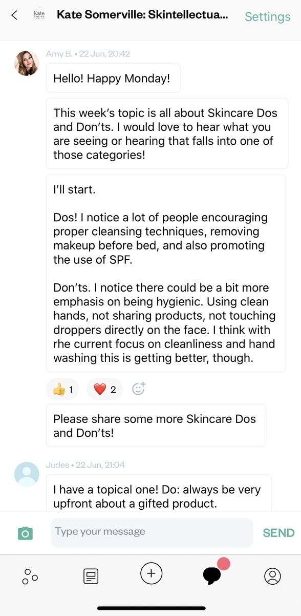 zyper_official's tweet photo. Zyper connects brands to their fans and fans to each other 🤝 

Start discussions in your group chat like @KateSomerville to engage your fans and gain real time insights from your most loyal community. [https://t.co/gDW7nG3YwZ] #brandfans  #communitymarketing #katesomerville https://t.co/DDzw904Ahs
