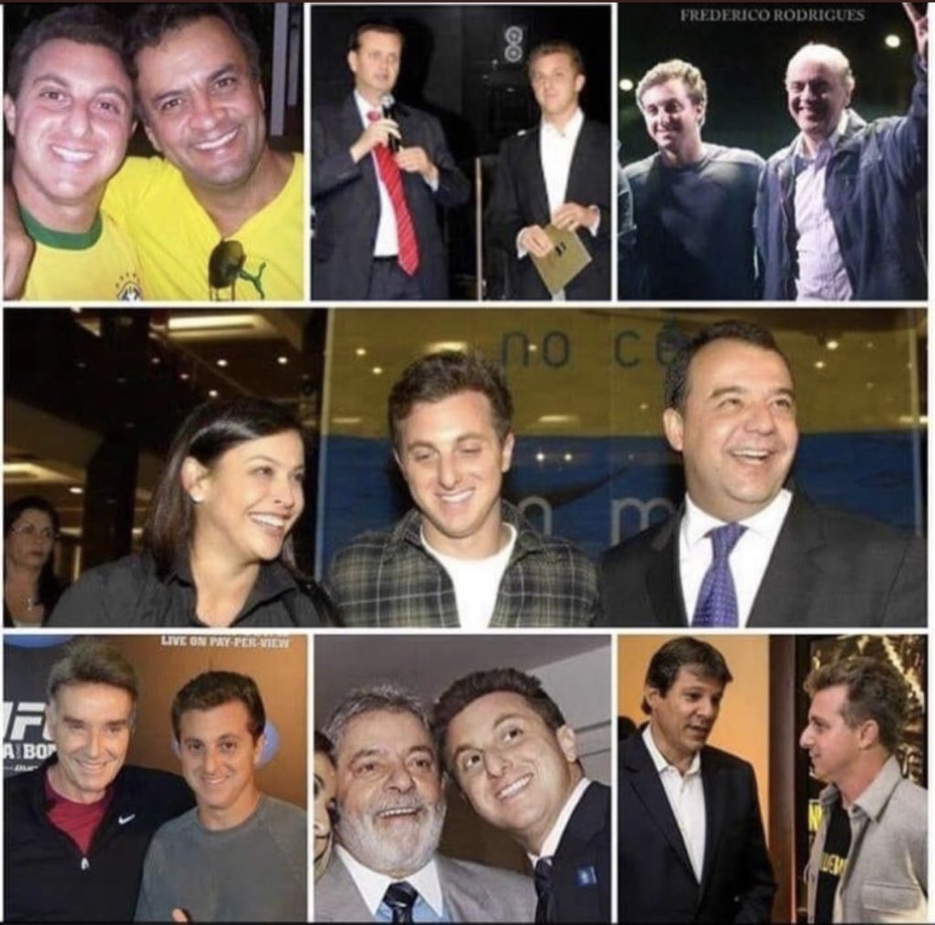 <a href="/LucianoHuck/">Luciano Huck</a> Olá, <a href="/LucianoHuck/">Luciano Huck</a>. Tudo bem? 👍🏻

Os apoiadores do Presidente da República também “atacam” alguns outros AMIGOS SEUS que foram DENUNCIADOS ou PRESOS.

Você já soltou sua notinha de repúdio também? Onde estão suas fotos com eles? 🧐

#TodosContraFelipeNeto