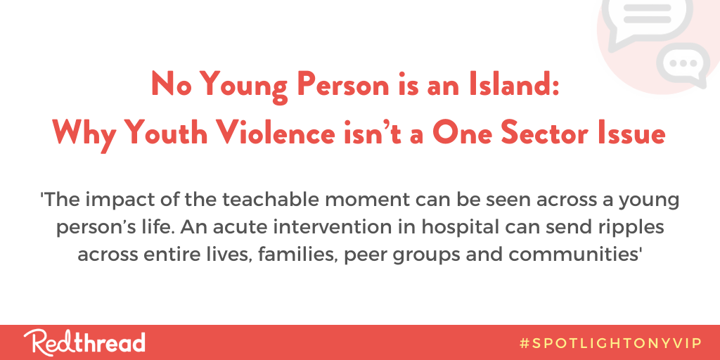 Redthreadyouth's tweet photo. #SpotlightOnYVIP
Read more about the 'teachable moment' in @poyton and @EleanorRiley's reflections on the recent @YouthViolenceUK report and the importance of collaboration in #publichealth
👉 https://t.co/d8LdXScYjX
#YVCFinalReport https://t.co/4q6VNcHocE