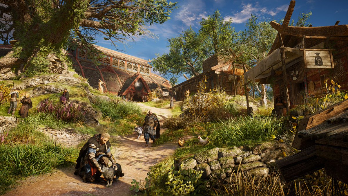 Assassins_UK's tweet photo. In #AssassinsCreedValhalla you'll be able to pet the cats and dogs you meet on your journey 🐱🐶 https://t.co/5LhLkRf6vD