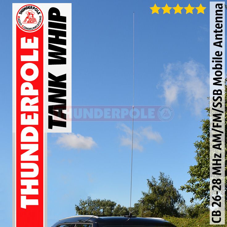 thunderpolecb's tweet photo. Thunderpole Tank Whip ⚡️ Full 1/4 Wave 9’ CB Radio Aerial  (🔍12070)
26-28 MHz AM/FM/SSB ⚡️ The ultimate mobile antenna
⭐️⭐️⭐️⭐️⭐️ https://t.co/dZsTHBxIld  
#thunderpole #tankwhip #cbantenna  #cbradio #staysafe https://t.co/KsJq7HC0BM