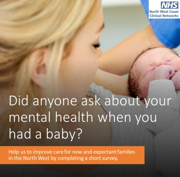 CM_MVP_Network's tweet photo. Talking about emotional &amp; mental health during pregnancy &amp; postnatal care - Survey via @nwcscnSenate

#PNMH 

Survey link here ➡️https://t.co/004gqqA3Mx

@chestermatvoice @MaternityVoice1 @LiverpoolMvp @VoicesWirral @mvp_sos @MvpWhiston 

💜💙❤️ https://t.co/uRrzyxEXXQ