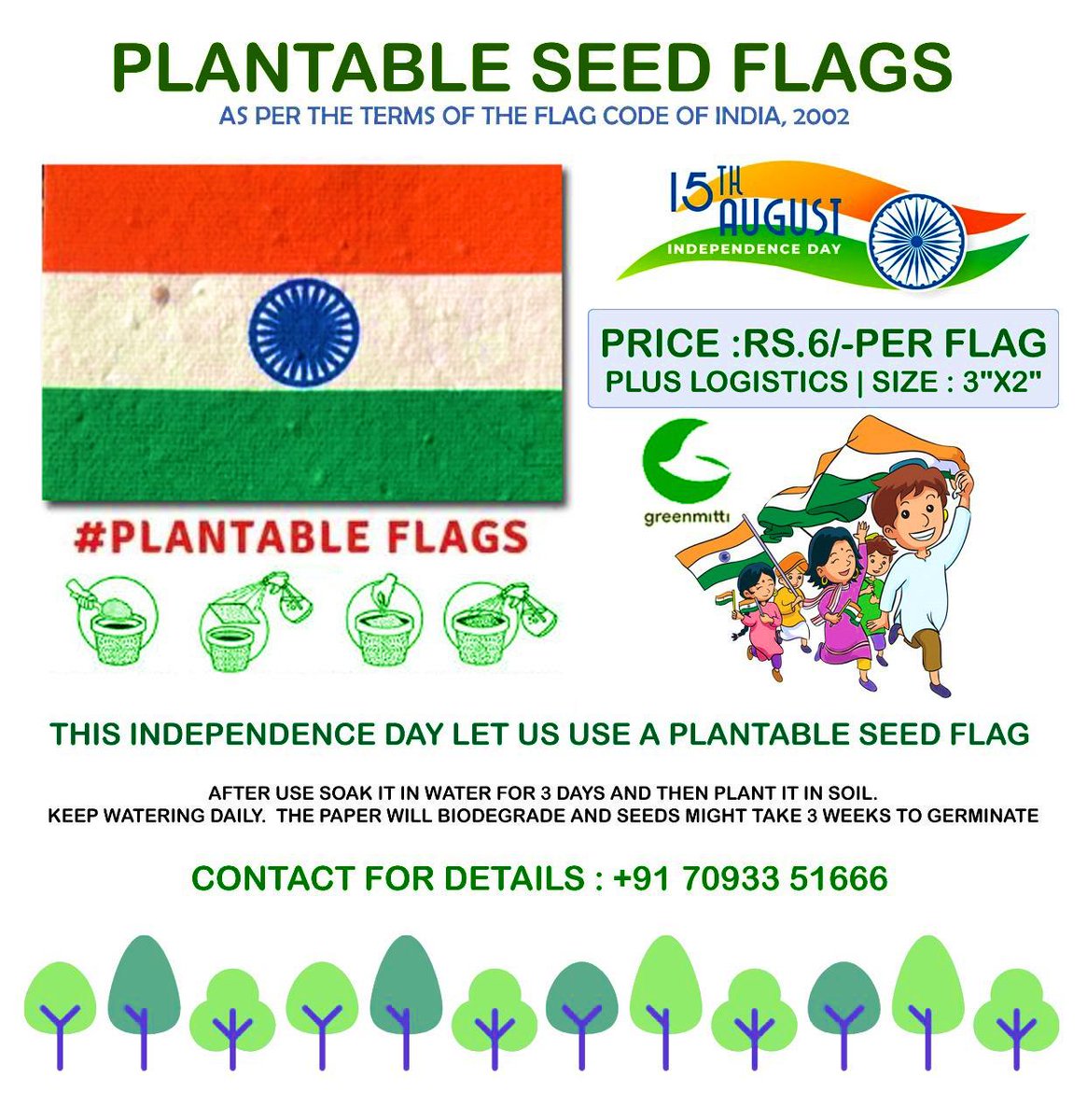 MusicThaman's tweet photo. Machan I knw u have planning this from past 1yr so happy tat your
PLAN has become a PLANT ๐ฑ NOW
@IamSaiDharamTej GREAT INITIATIVE #plantableflags this #aug15th 2020
Proud to be ur friend โฅ๏ธ๐๐ฝ https://t.co/dNnrGEiFhO