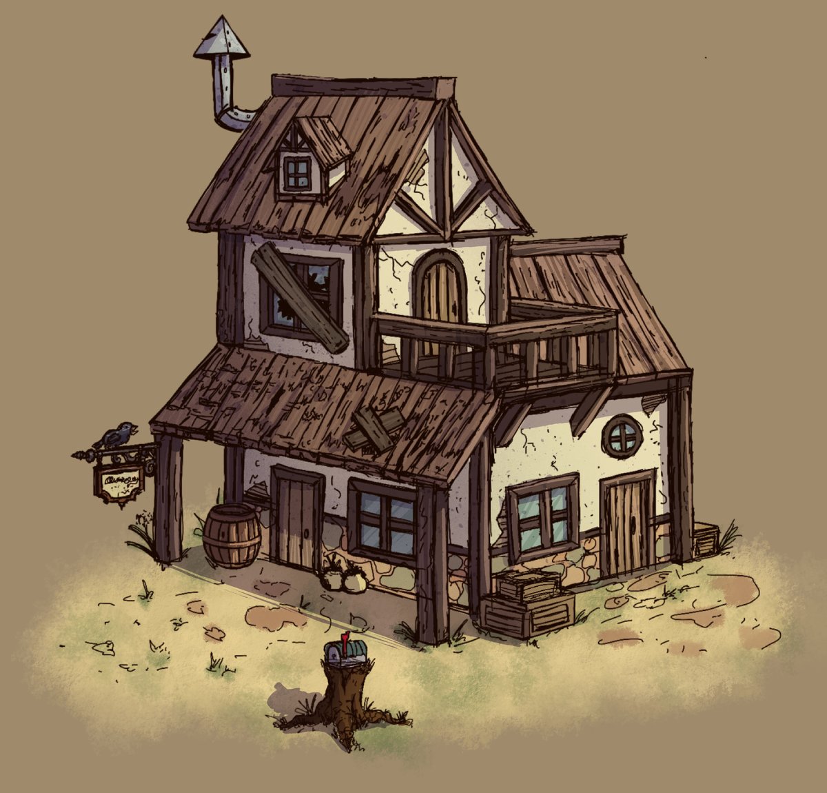 JunipersTea's tweet photo. Heyo! I've been busy drawing medieval sketches of environments for a story I'm writing! #OriginalContentArtist https://t.co/hyM6LoA0LC