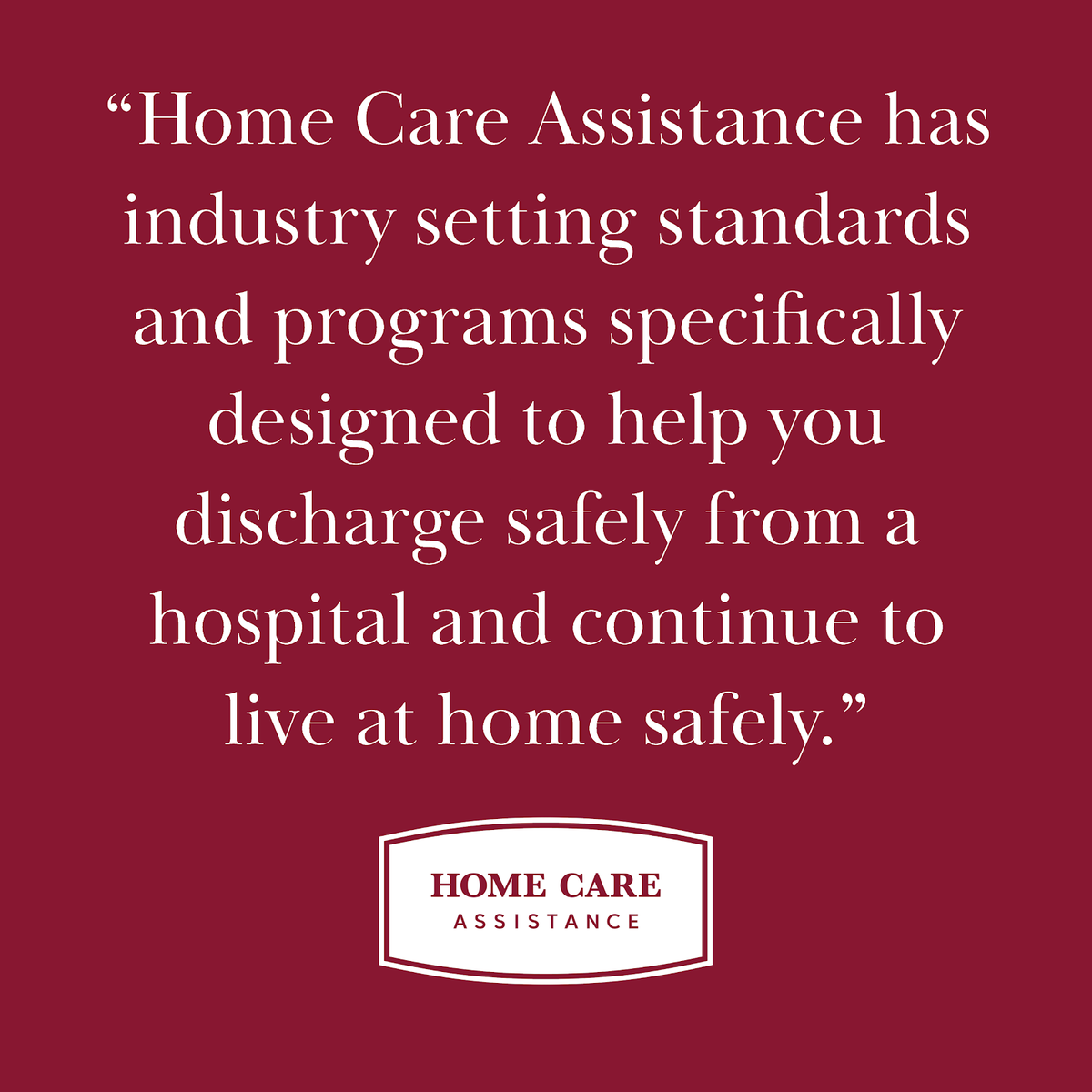 Have you heard of our Transition Home Package? “Home Care Assistance has industry setting standards and programs specifically designed to help you discharge safely from a hospital and continue to live at home safely. I’ve personally recommended my... homecareassistance.com/caregiving-ser…