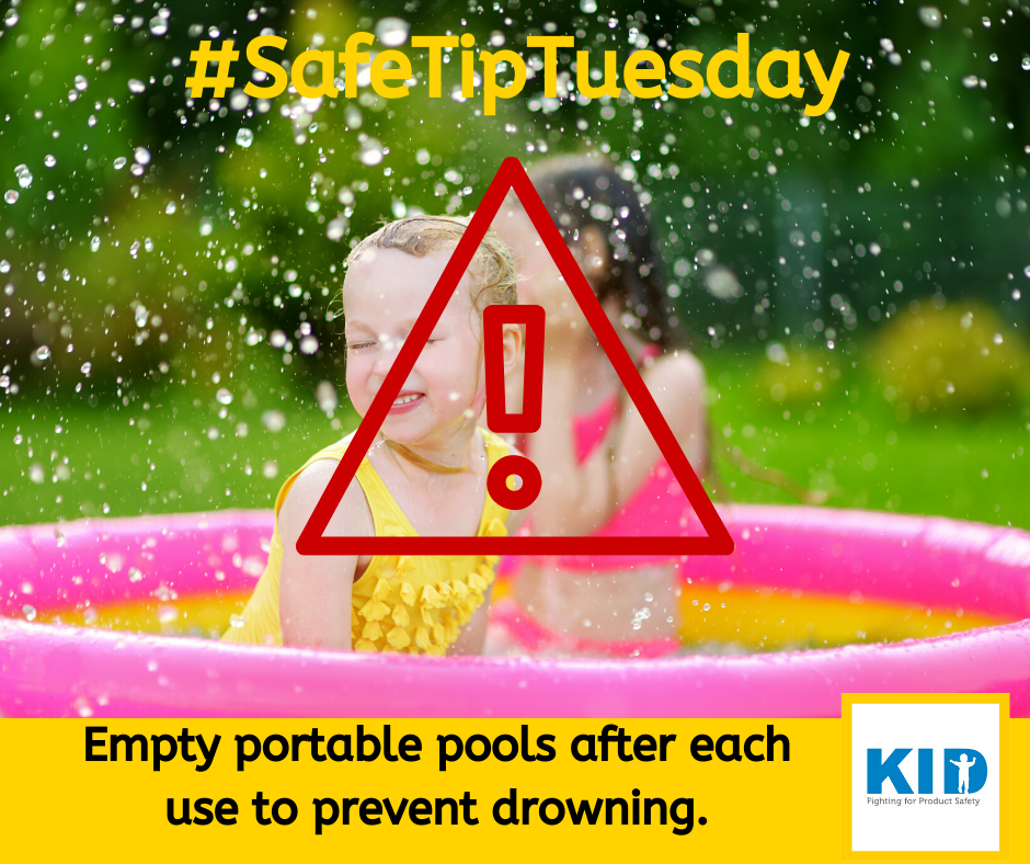 kidsindanger's tweet photo. Roughly 60% of children who drown were not supposed to be in or around the pool when they were found in the water. Empty portable pools when they are not in use to prevent downing. #SafeTipTuesday https://t.co/kGcTYeT9wj