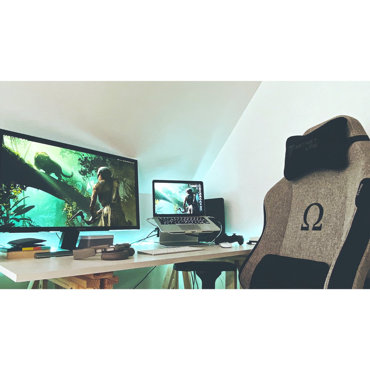 I’ll be sitting/playing forever now. Bye 👋🏻
( I know I said I needed a new chair to work but... 😂🙄😇 who was I kidding? )  #Secretlab #Omega