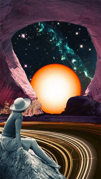  Lisa has another rap part. She's looking at the horizon in the middle of another dimension