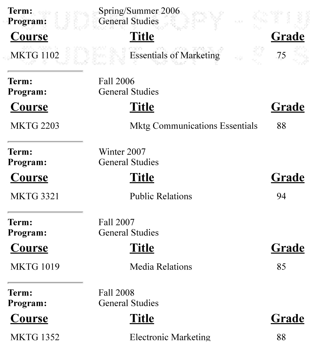 SandraNomoto's tweet photo. I’ve gotten a lot smarter over the last 12-14 years but I wanted to see where I started when I started taking #Marketing at @bcit.
🤓
I love how their system hasn’t changed and I still have access to my grades.
💻
#thecontentdoctor #communications #marketing #emarketing https://t.co/1gDfrC9mDe