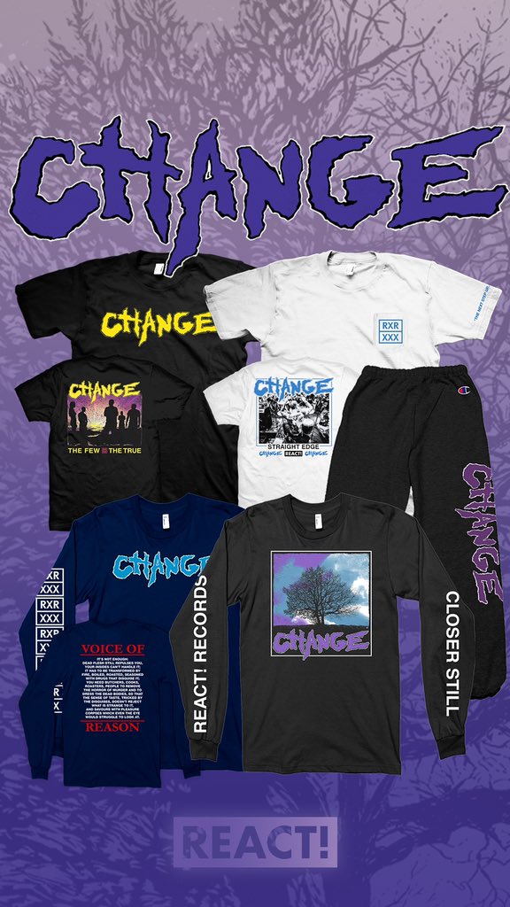 reactrecords's tweet image. We’re back with very crucial merch!! Champion sweatpants? 3 sided t-shirts with live pics on the back? Long sleeves for vegans? We’ve got it all and more!!!

shop.react-records.com