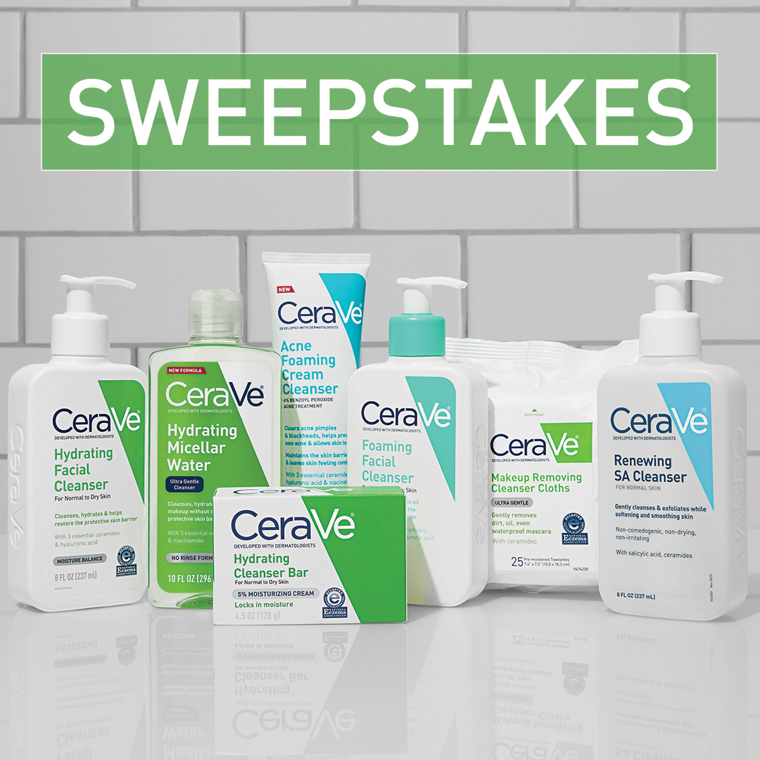 cerave's tweet image. 🎉 Cleanse Your Skin Week Sweepstakes! 🎉
➡️ Enter here: bit.ly/CeraVeCleanser… 
⚠️ US Only. For Official Rules, go to cerave.com/rules-for-cont…