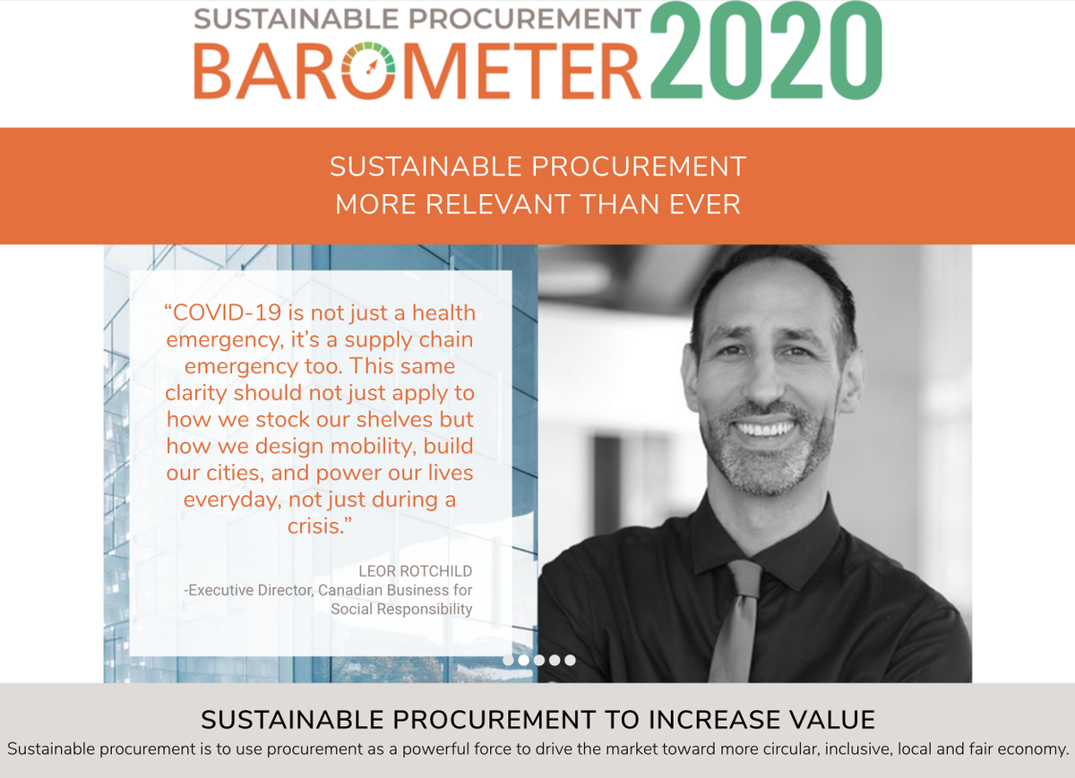 CBSRNews's tweet photo. Sustainable procurement is a critical part of any corporate social responsibility approach. Measure your sustainable procurement with @ECPAR_ ’s #2020Barometer.
Read about the Barometer and participate here -> https://t.co/ENrzuh8nMq https://t.co/ANM2kxz9Y5