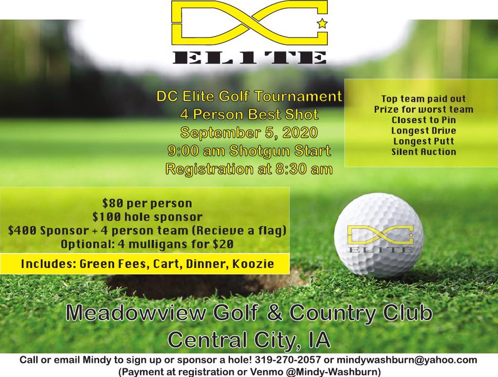 If you like to play golf ⛳️ or drink some beverages and whack the ball around then this years golf outing is right up your alley. September 5th in Central City. 9am start time and we are only allowing 18 teams. Get signed up today or sponsor a hole.