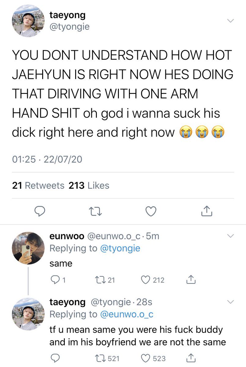 more tweets from taeyong during their drive home after the date