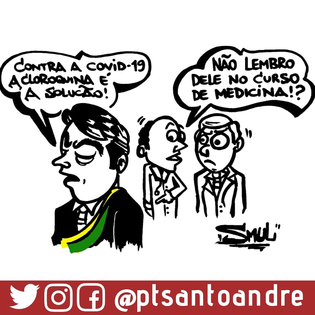 SEM GRADUAÇÃO, SEM MINISTRO DA SAÚDE, SEM VERGONHA...

#forabolsonaro

Charge por @rodrigosmul 

<a href="/ptbrasil/">PT Brasil</a> @ptsaopaulo @ptnacamara @ptnosenado <a href="/ptpaulista/">Pt Paulista - SP</a> <a href="/ptalesp/">PT Alesp</a>