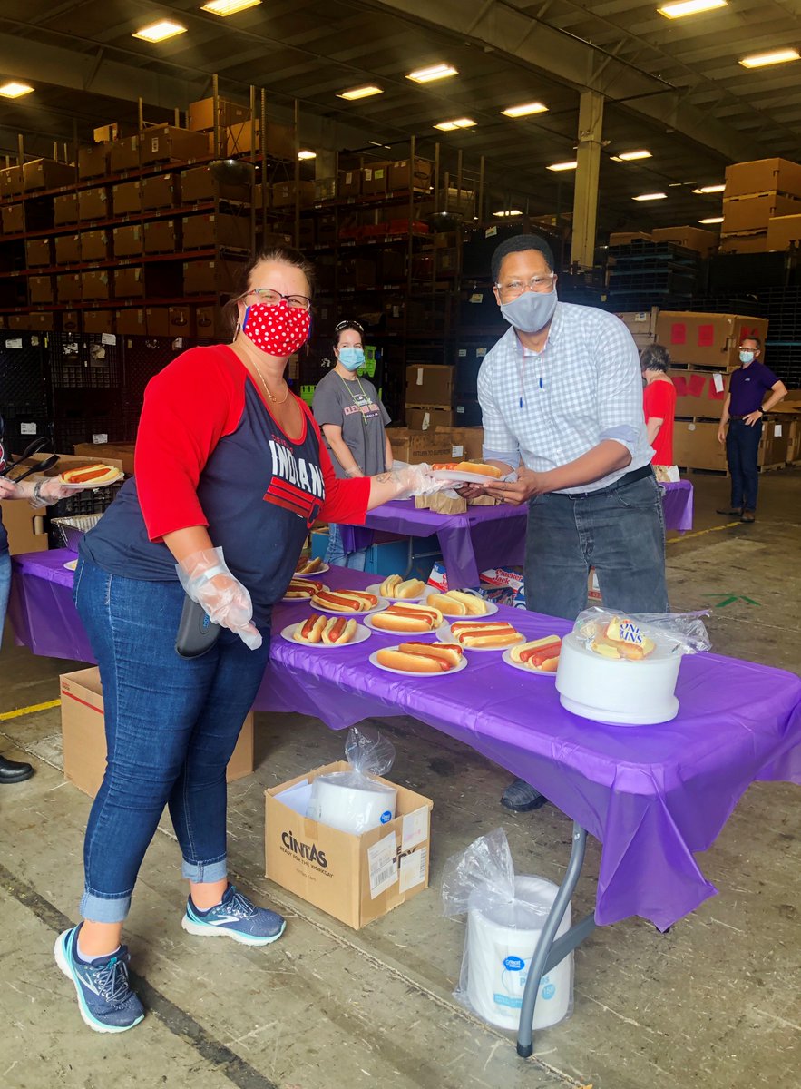 SuperiorRoll's tweet photo. Baseball’s back! We organized a small party with hot dogs and cracker jacks's for our SRF Family to celebrate the Kick-Off last week. Go Tribe! 
#clevelandindians #mlb2020 https://t.co/sHBuuBW07R