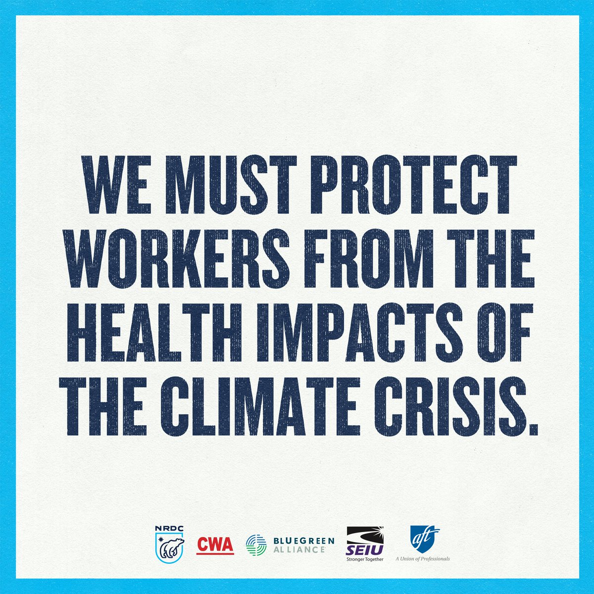 As the climate warms and extreme weather events get more frequent & severe, workers are being exposed to increasingly dangerous heat, diseases, challenges to their mental health, and more. Our new report details why we must act to protect workers’ health:  https://on.nrdc.org/3ghvFcp 
