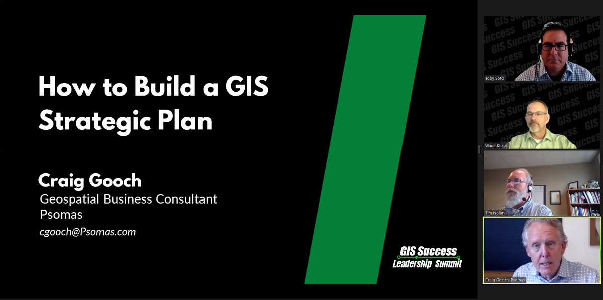SpatialAce's tweet photo. Craig Gooch from #Psomas talking about How to Build a #GIS Strategic Plan via the #GISLeadershipSummit https://t.co/EO6YYWQEuF https://t.co/dyifamKlwQ