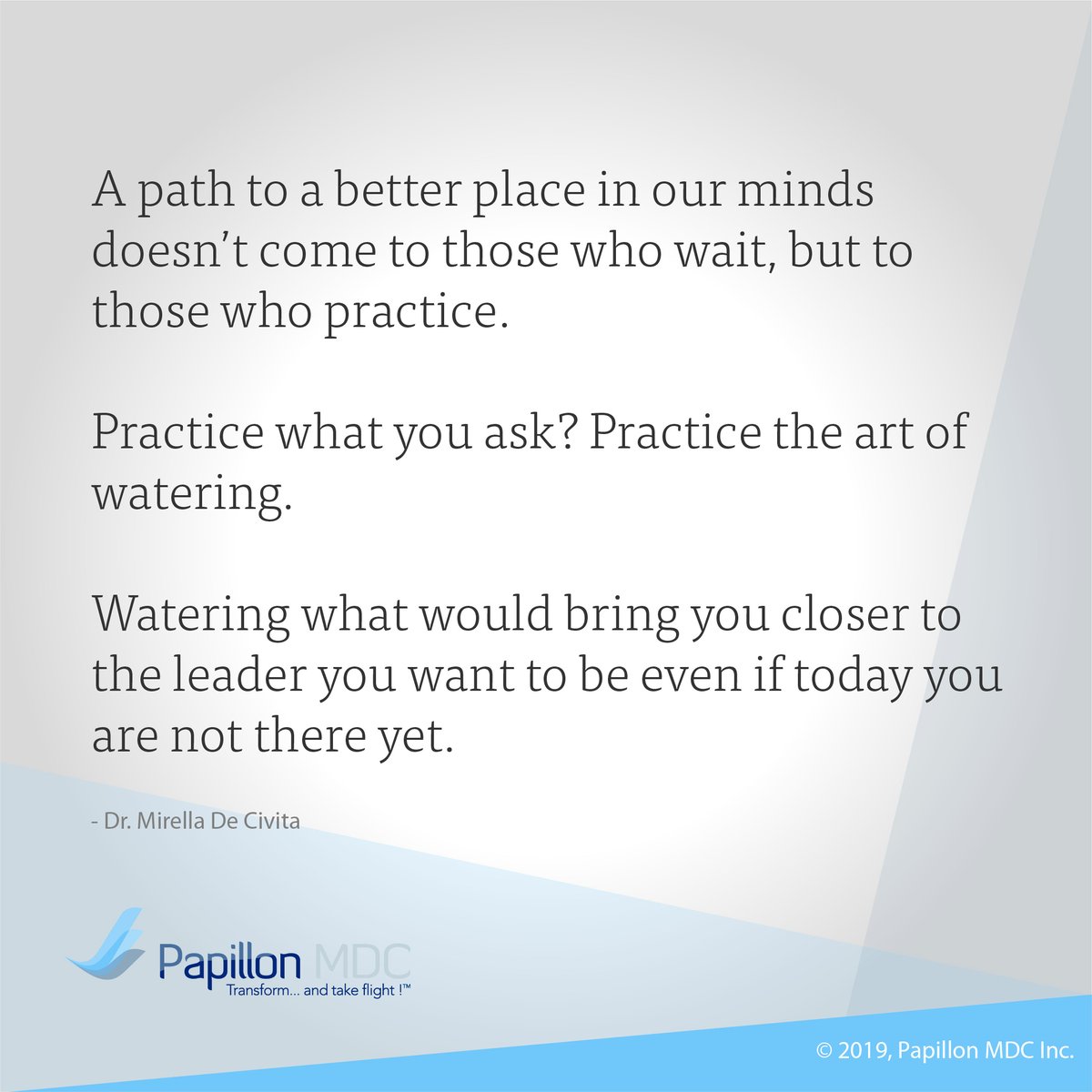 PapillonMDC's tweet photo. #LeadershipLight

What if you make the decision to water what would bring you closer to the leader you want to be even if today you are not there yet?

#qotd #quote #leadershipquote #leadership #Fridayquote #Fridayvibes #FridayWisdom #practice https://t.co/HOo4qqJvqq