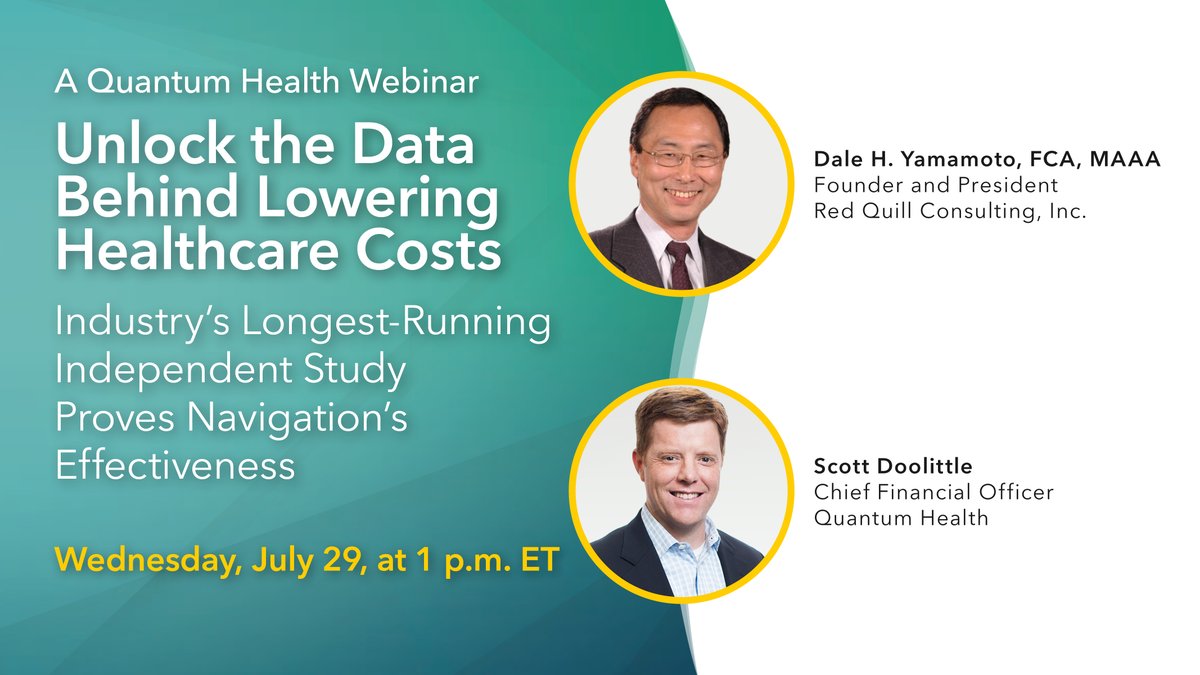 QuantumHealth1's tweet photo. You can beat your high healthcare cost trend. Hear how our independent actuarial study proves @QuantumHealth1’s healthcare navigation lowers healthcare cost. Register here: https://t.co/hnQrApQrUB
#RemarkableResults #Healthcare https://t.co/XH3nTmhTdh