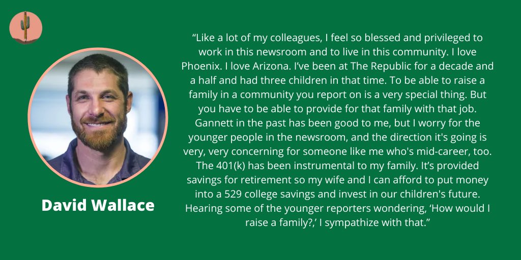 “I worry for the younger people in the newsroom, and the direction it’s going is very, very concerning for someone like me who’s mid-career, too. Hearing some of the younger reporters wondering, ‘How would I raise a family?,’ I sympathize with that.” - @DavidWallce