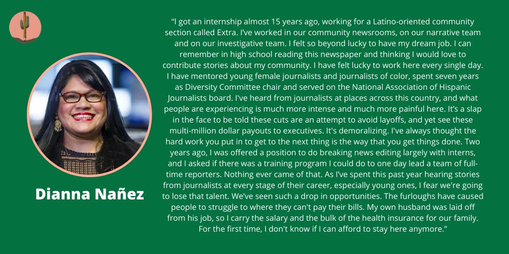 “It’s a slap in the face to be told these cuts are an attempt to avoid layoffs, and yet see these multi-million dollar payouts to executives. It’s demoralizing.” - @DiannaNanez