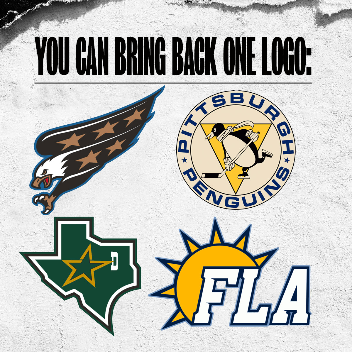 NBCSportsHockey's tweet image. Which logo are you bringing back?! 🧐

#StanleyCup